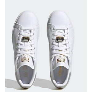 adidas Originals Stan Smith W White Silver Gold Women 9 Classic Shoe HQ4243